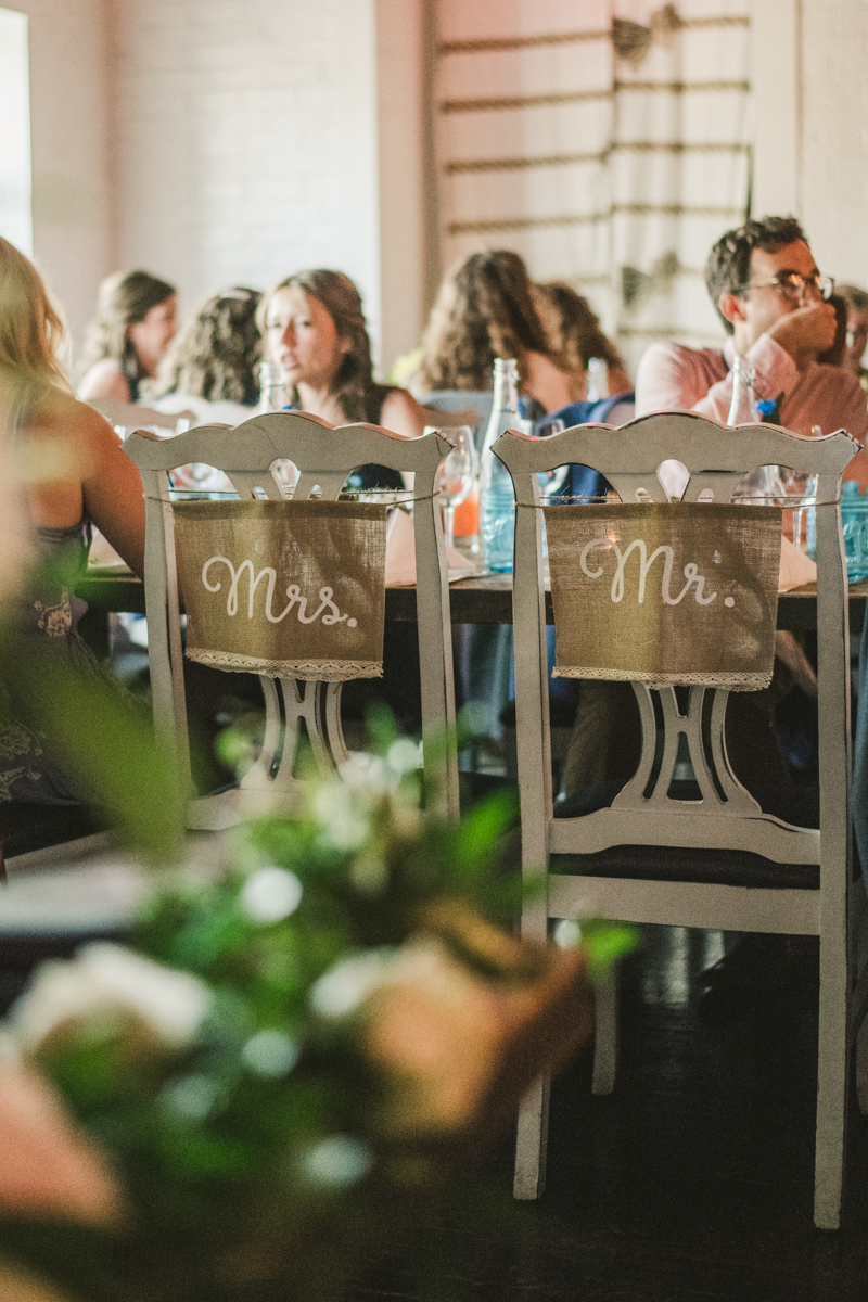 A July wedding reception at Blackwall Hitch restaurant in Annapolis, by Britney Clause Photography, wedding photographers in Maryland