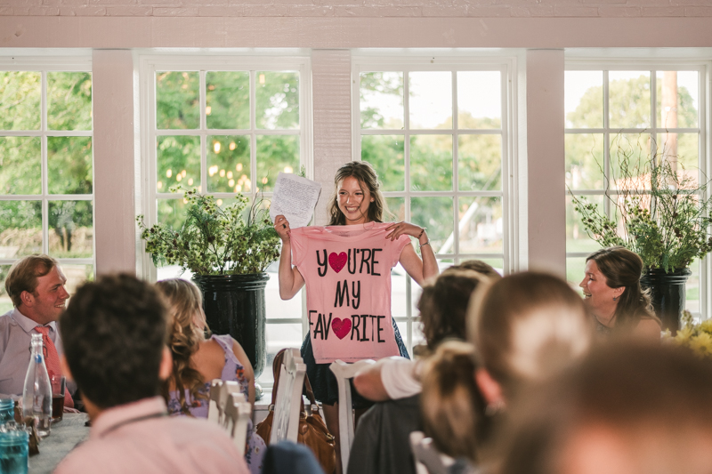 A July wedding reception at Blackwall Hitch restaurant in Annapolis, by Britney Clause Photography, wedding photographers in Maryland