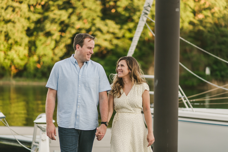 A gorgeous engagement session in Annapolis Maryland at Sherwood Forest by Britney Clause Photography