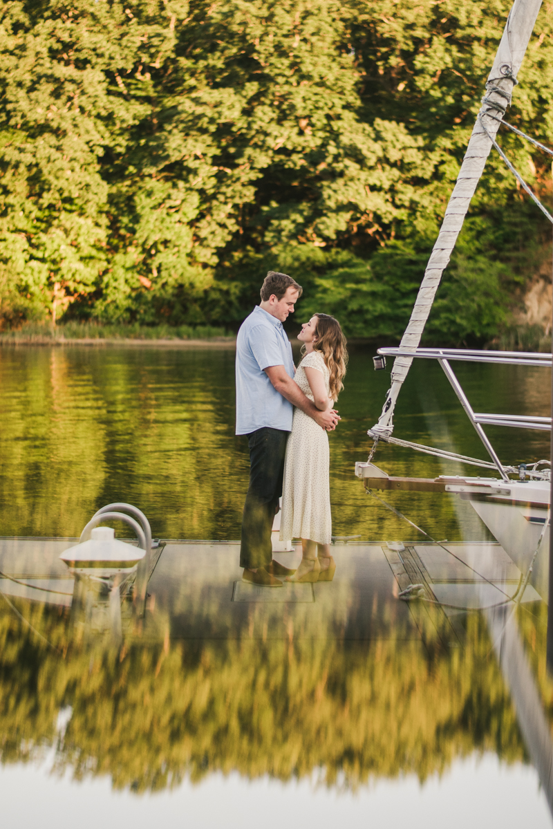 A gorgeous engagement session in Annapolis Maryland at Sherwood Forest by Britney Clause Photography