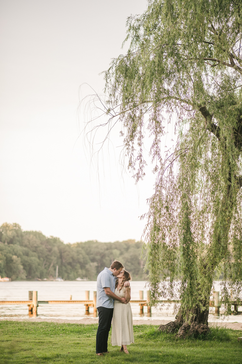 A gorgeous engagement session in Annapolis Maryland at Sherwood Forest by Britney Clause Photography