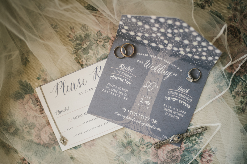 Gorgeous summer wedding stationery by Minted at Dulany's Overlook in Frederick Maryland by Britney Clause Photography, wedding photographers in Maryland. 