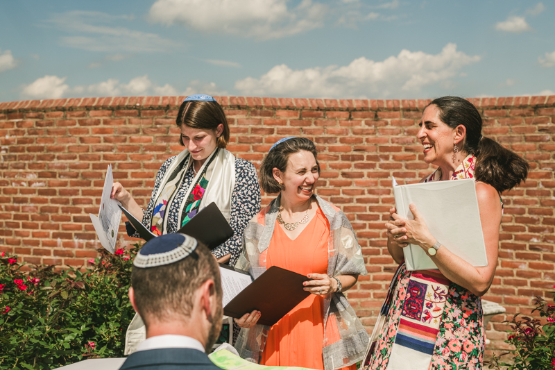 A gorgeous traditional Jewish summer wedding ceremony at Dulany's Overlook in Frederick Maryland by Britney Clause Photography, wedding photographers in Maryland. 