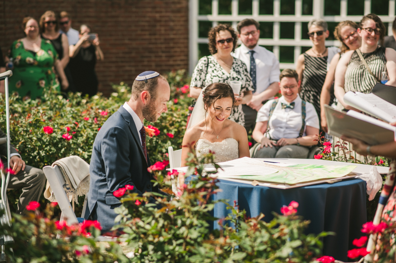 A gorgeous traditional Jewish summer wedding ceremony at Dulany's Overlook in Frederick Maryland by Britney Clause Photography, wedding photographers in Maryland. 