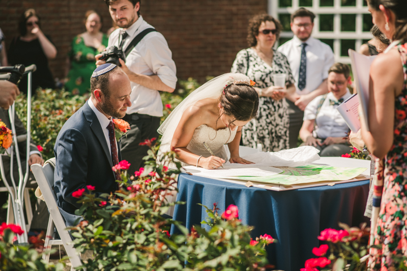 A gorgeous traditional Jewish summer wedding ceremony at Dulany's Overlook in Frederick Maryland by Britney Clause Photography, wedding photographers in Maryland. 