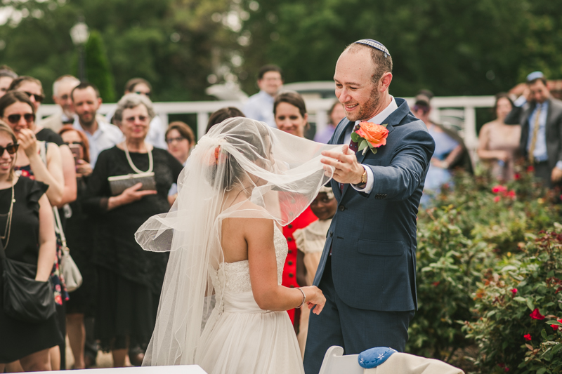 A gorgeous traditional Jewish summer wedding ceremony at Dulany's Overlook in Frederick Maryland by Britney Clause Photography, wedding photographers in Maryland. 