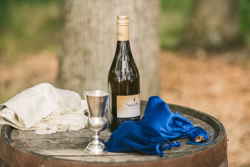 A gorgeous traditional Jewish summer wedding ceremony at Dulany's Overlook in Frederick Maryland by Britney Clause Photography, wedding photographers in Maryland. 