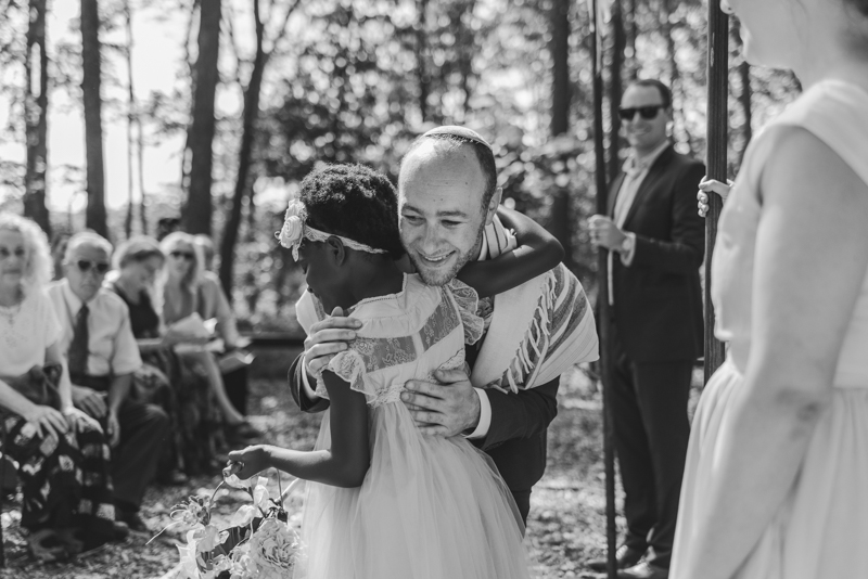 A gorgeous traditional Jewish summer wedding ceremony at Dulany's Overlook in Frederick Maryland by Britney Clause Photography, wedding photographers in Maryland. 