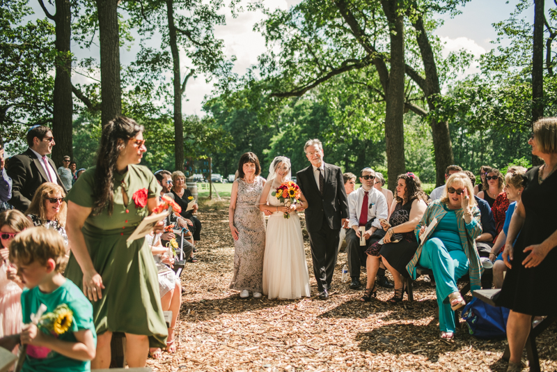 A gorgeous traditional Jewish summer wedding ceremony at Dulany's Overlook in Frederick Maryland by Britney Clause Photography, wedding photographers in Maryland. 