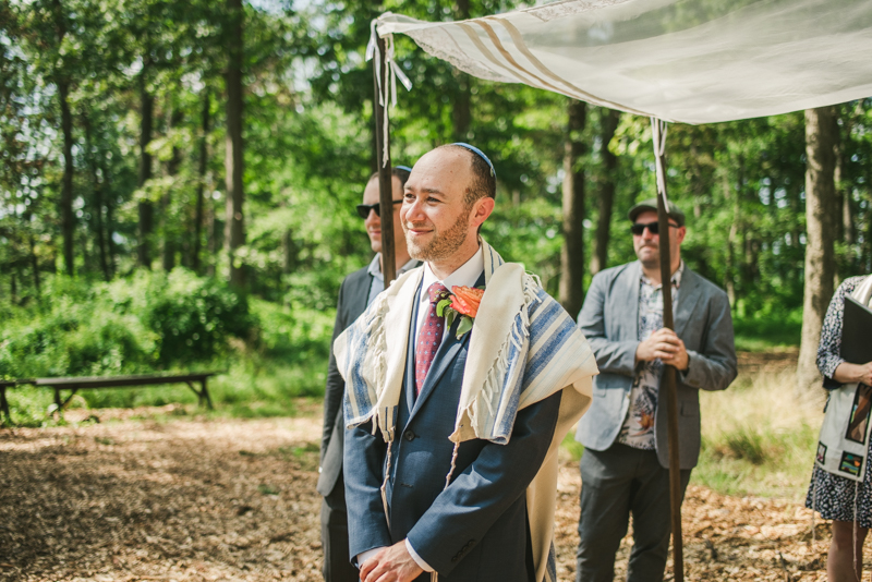 A gorgeous traditional Jewish summer wedding ceremony at Dulany's Overlook in Frederick Maryland by Britney Clause Photography, wedding photographers in Maryland. 