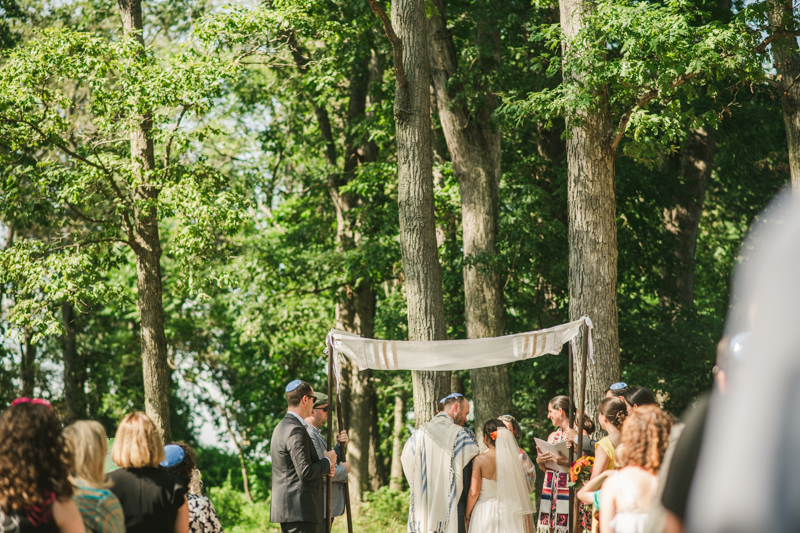 A gorgeous traditional Jewish summer wedding ceremony at Dulany's Overlook in Frederick Maryland by Britney Clause Photography, wedding photographers in Maryland. 