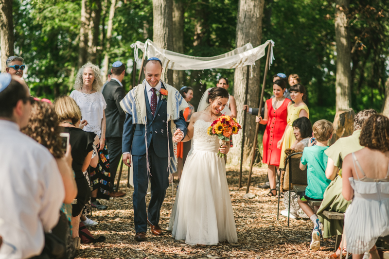 A gorgeous traditional Jewish summer wedding ceremony at Dulany's Overlook in Frederick Maryland by Britney Clause Photography, wedding photographers in Maryland. 