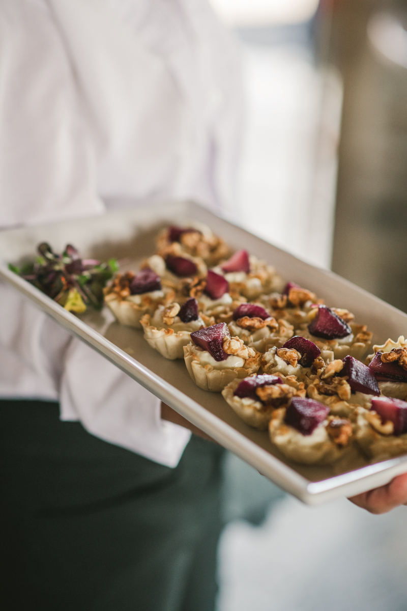 Gorgeous summer wedding food by celebrations catering at Dulany's Overlook in Frederick Maryland by Britney Clause Photography, wedding photographers in Maryland. 