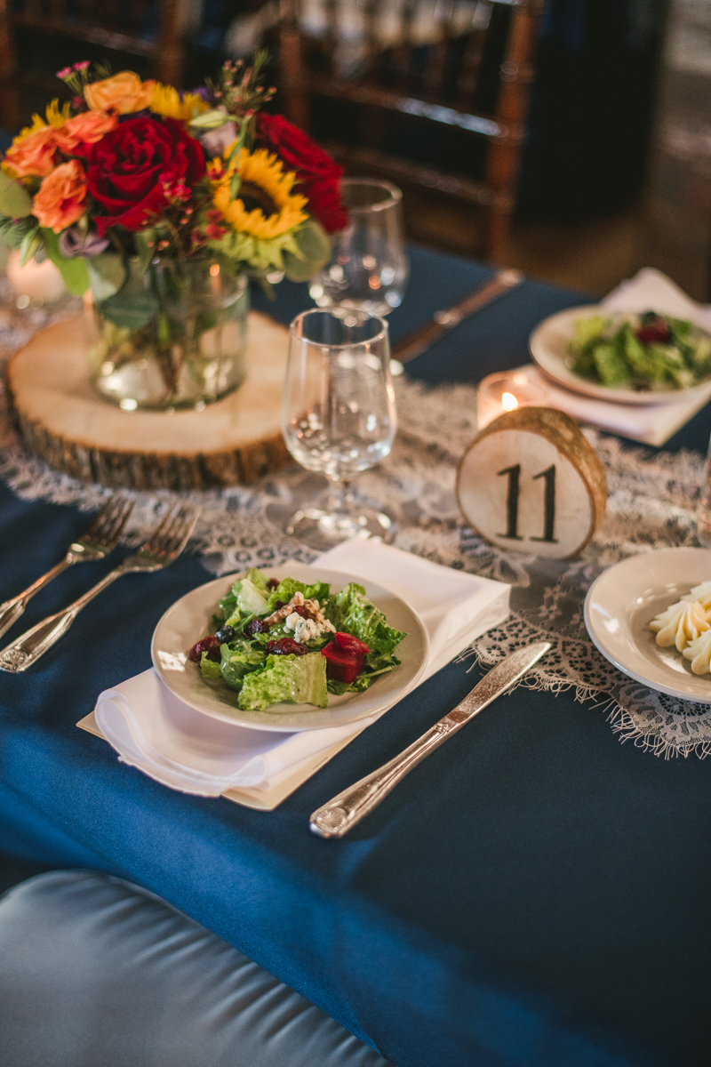 Gorgeous summer wedding food by celebrations catering at Dulany's Overlook in Frederick Maryland by Britney Clause Photography, wedding photographers in Maryland. 