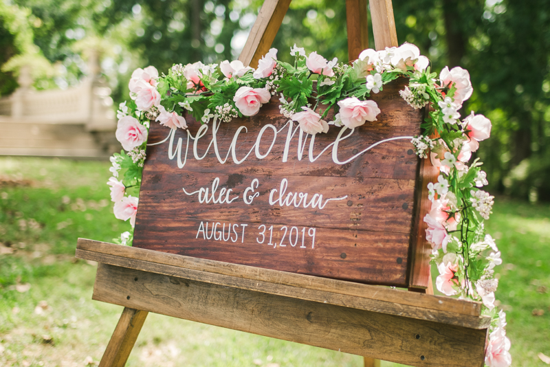 A gorgeous August wedding ceremony at Liriodendron Mansion in Bel Air, Maryland by Britney Clause Photography