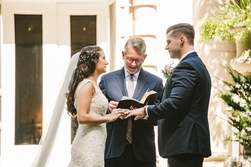 A gorgeous August wedding ceremony at Liriodendron Mansion in Bel Air, Maryland by Britney Clause Photography