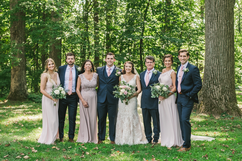 A gorgeous August wedding ceremony at Liriodendron Mansion in Bel Air, Maryland by Britney Clause Photography