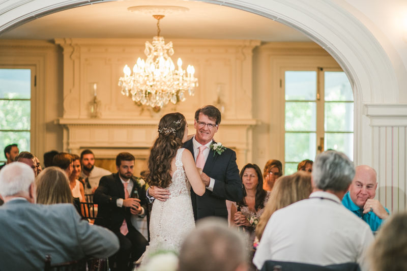 A gorgeous August wedding reception at Liriodendron Mansion in Bel Air, Maryland by Britney Clause Photography