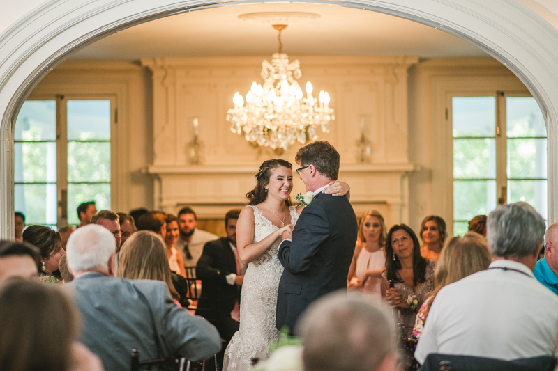 A gorgeous August wedding reception at Liriodendron Mansion in Bel Air, Maryland by Britney Clause Photography