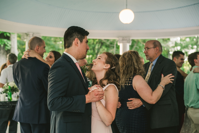 A gorgeous August wedding reception at Liriodendron Mansion in Bel Air, Maryland by Britney Clause Photography