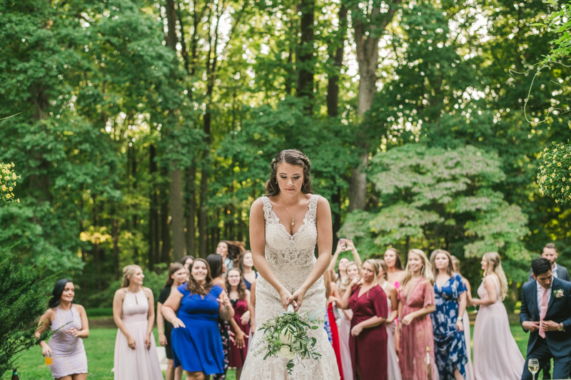 A gorgeous August wedding reception at Liriodendron Mansion in Bel Air, Maryland by Britney Clause Photography