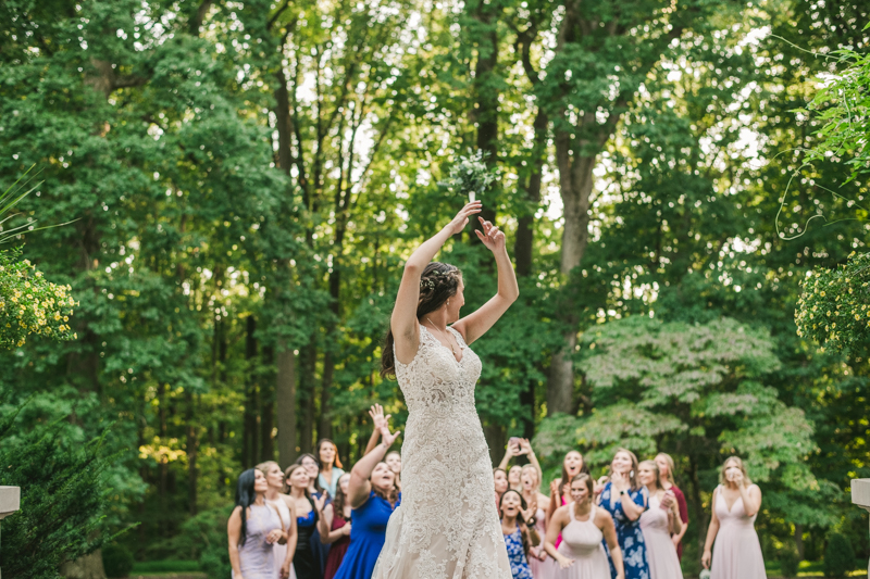 A gorgeous August wedding reception at Liriodendron Mansion in Bel Air, Maryland by Britney Clause Photography