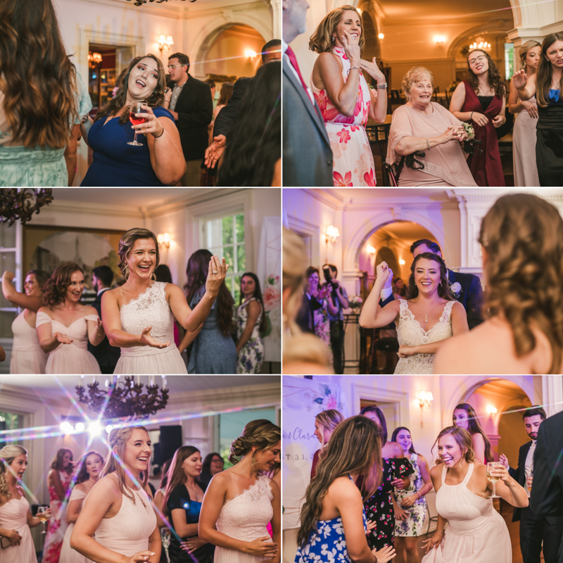 A gorgeous August wedding reception at Liriodendron Mansion in Bel Air, Maryland by Britney Clause Photography