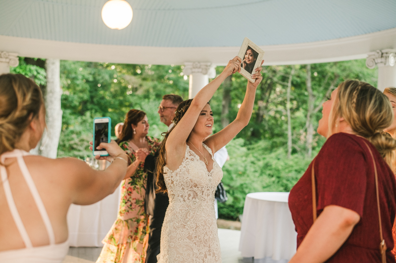 A gorgeous August wedding reception at Liriodendron Mansion in Bel Air, Maryland by Britney Clause Photography