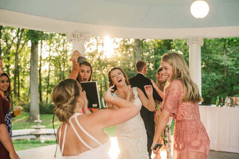 A gorgeous August wedding reception at Liriodendron Mansion in Bel Air, Maryland by Britney Clause Photography