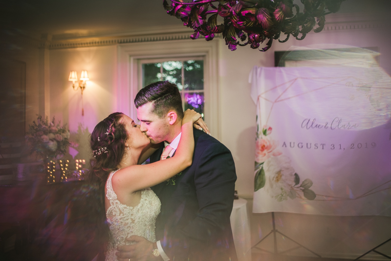 A gorgeous August wedding reception at Liriodendron Mansion in Bel Air, Maryland by Britney Clause Photography