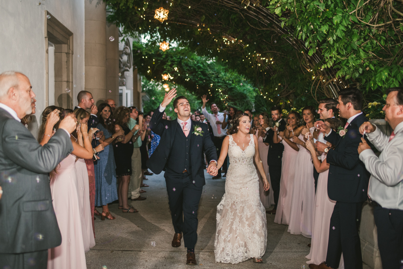 A gorgeous August wedding reception at Liriodendron Mansion in Bel Air, Maryland by Britney Clause Photography