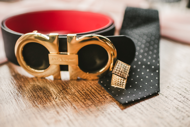 Beautiful groom details at Main Street Ballroom in Ellicott City by Britney Clause Photography