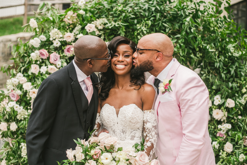 Beautiful wedding ceremony at Main Street Ballroom in Ellicott City by Britney Clause Photography