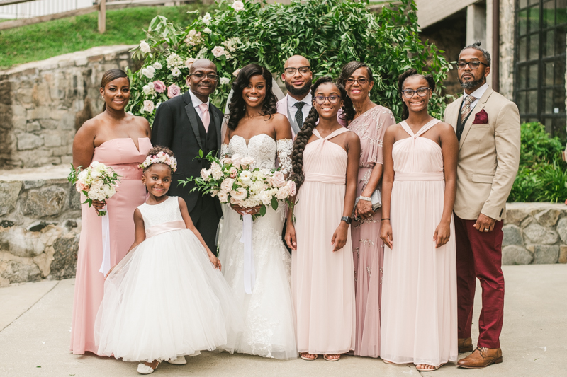 Beautiful wedding ceremony at Main Street Ballroom in Ellicott City by Britney Clause Photography