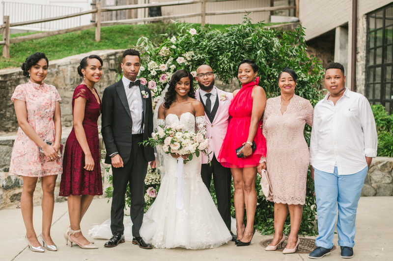 Beautiful wedding ceremony at Main Street Ballroom in Ellicott City by Britney Clause Photography