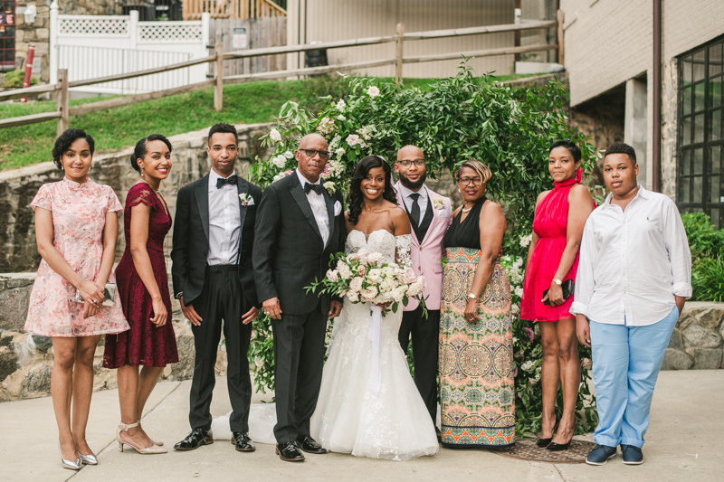 Beautiful wedding ceremony at Main Street Ballroom in Ellicott City by Britney Clause Photography