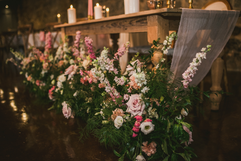 Beautiful wedding reception details at Main Street Ballroom in Ellicott City by Britney Clause Photography