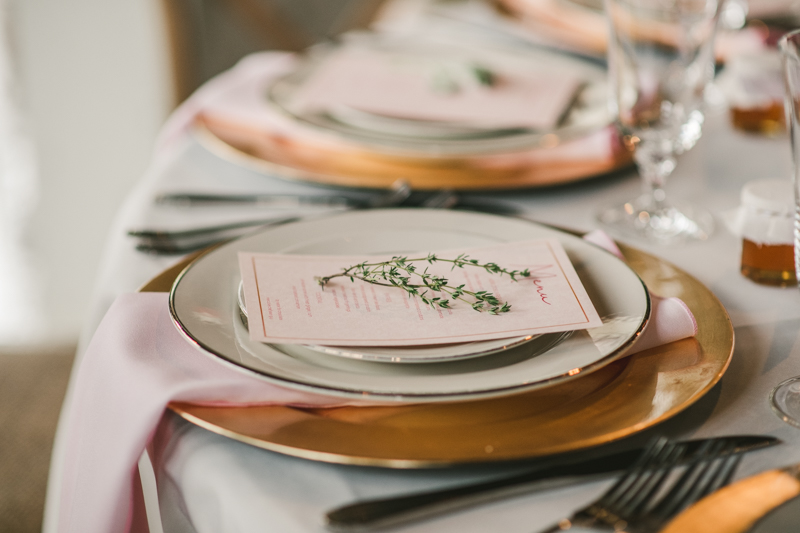 Beautiful wedding reception details at Main Street Ballroom in Ellicott City by Britney Clause Photography