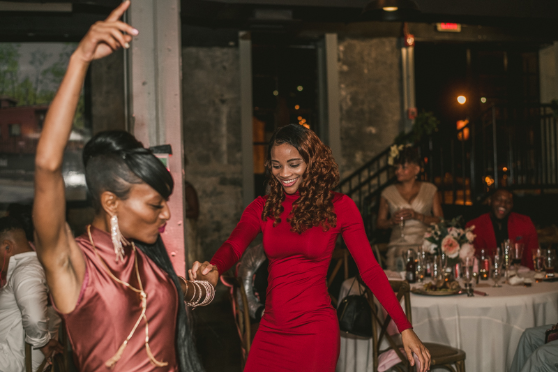 Beautiful wedding reception Main Street Ballroom in Ellicott City by Britney Clause Photography