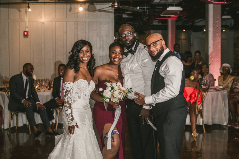 Beautiful wedding reception Main Street Ballroom in Ellicott City by Britney Clause Photography