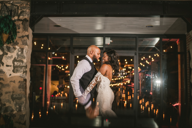 Beautiful wedding reception Main Street Ballroom in Ellicott City by Britney Clause Photography