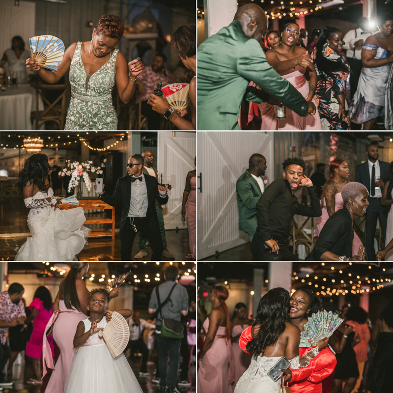 Beautiful wedding reception Main Street Ballroom in Ellicott City by Britney Clause Photography