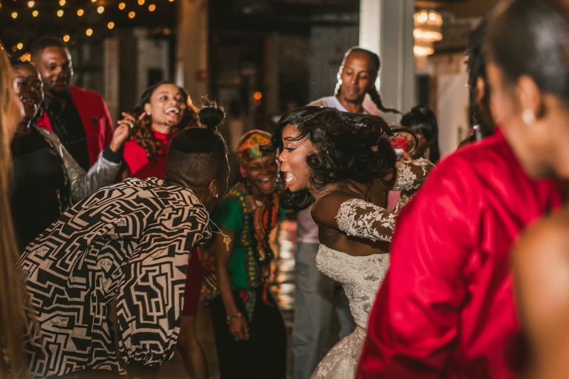 Beautiful wedding reception Main Street Ballroom in Ellicott City by Britney Clause Photography