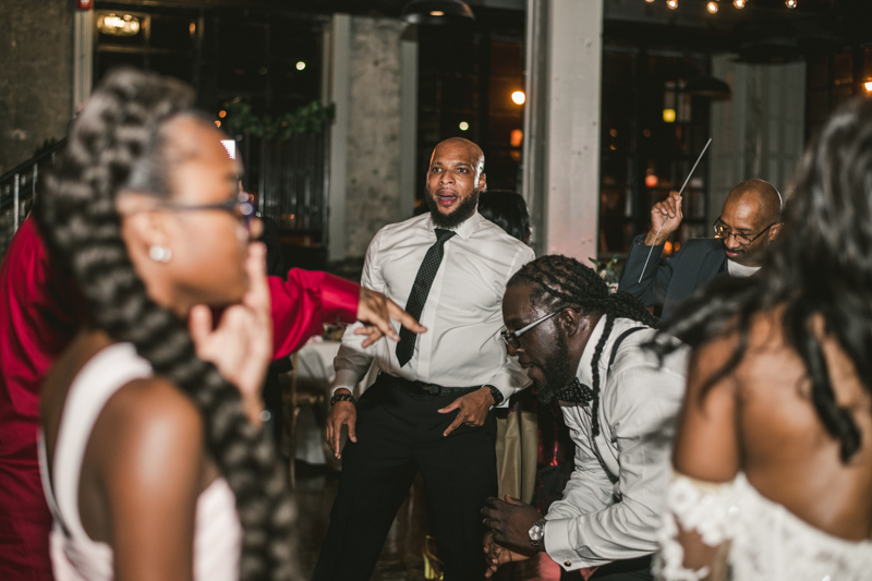 Beautiful wedding reception Main Street Ballroom in Ellicott City by Britney Clause Photography