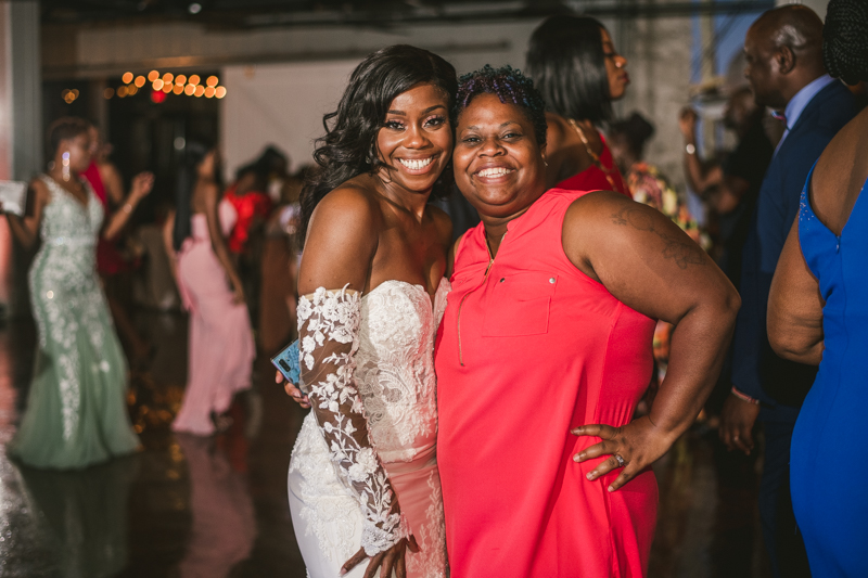 Beautiful wedding reception Main Street Ballroom in Ellicott City by Britney Clause Photography