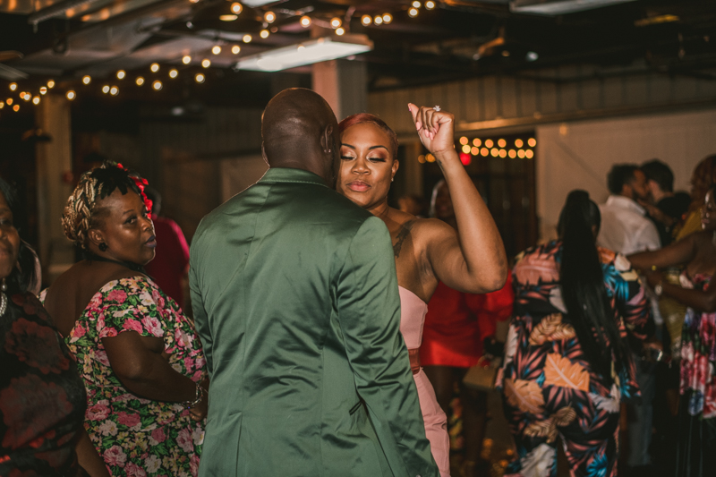 Beautiful wedding reception Main Street Ballroom in Ellicott City by Britney Clause Photography