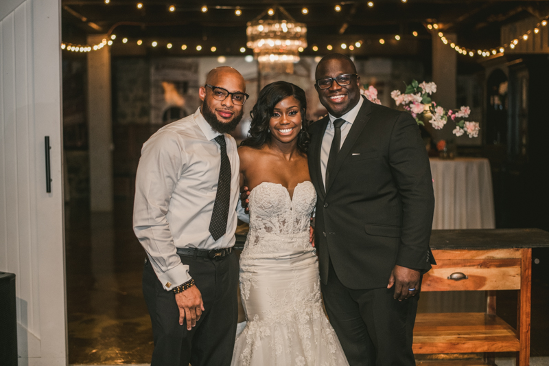 Beautiful wedding reception Main Street Ballroom in Ellicott City by Britney Clause Photography