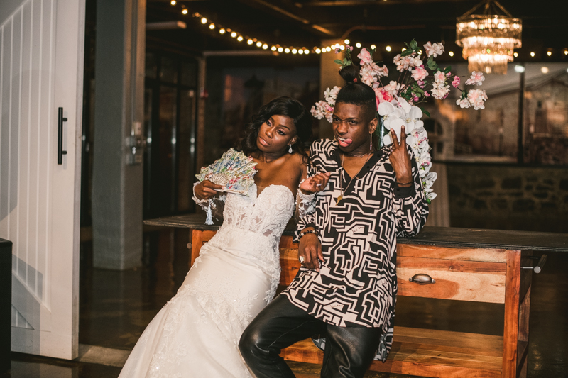 Beautiful wedding reception Main Street Ballroom in Ellicott City by Britney Clause Photography