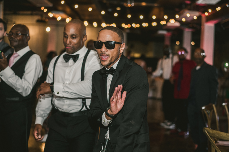 Beautiful wedding reception Main Street Ballroom in Ellicott City by Britney Clause Photography