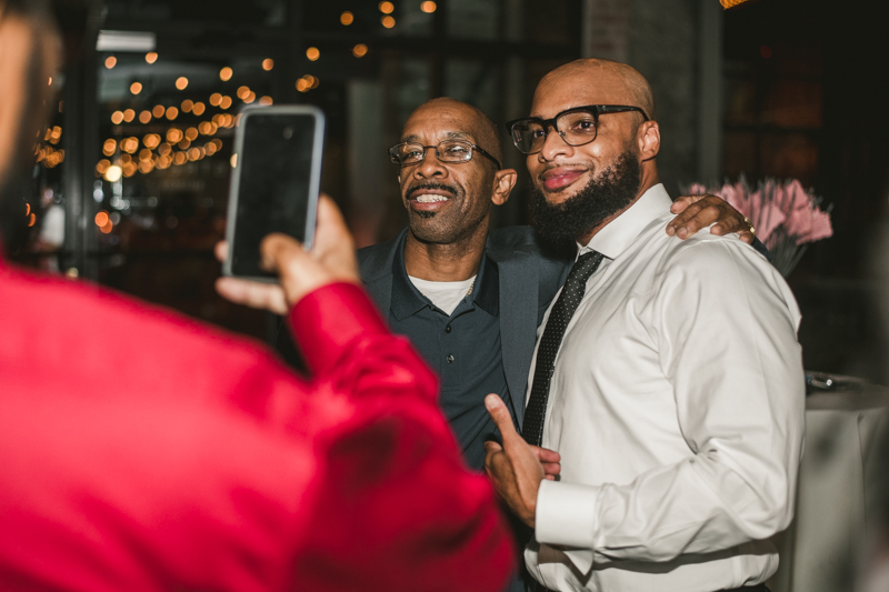 Beautiful wedding reception Main Street Ballroom in Ellicott City by Britney Clause Photography